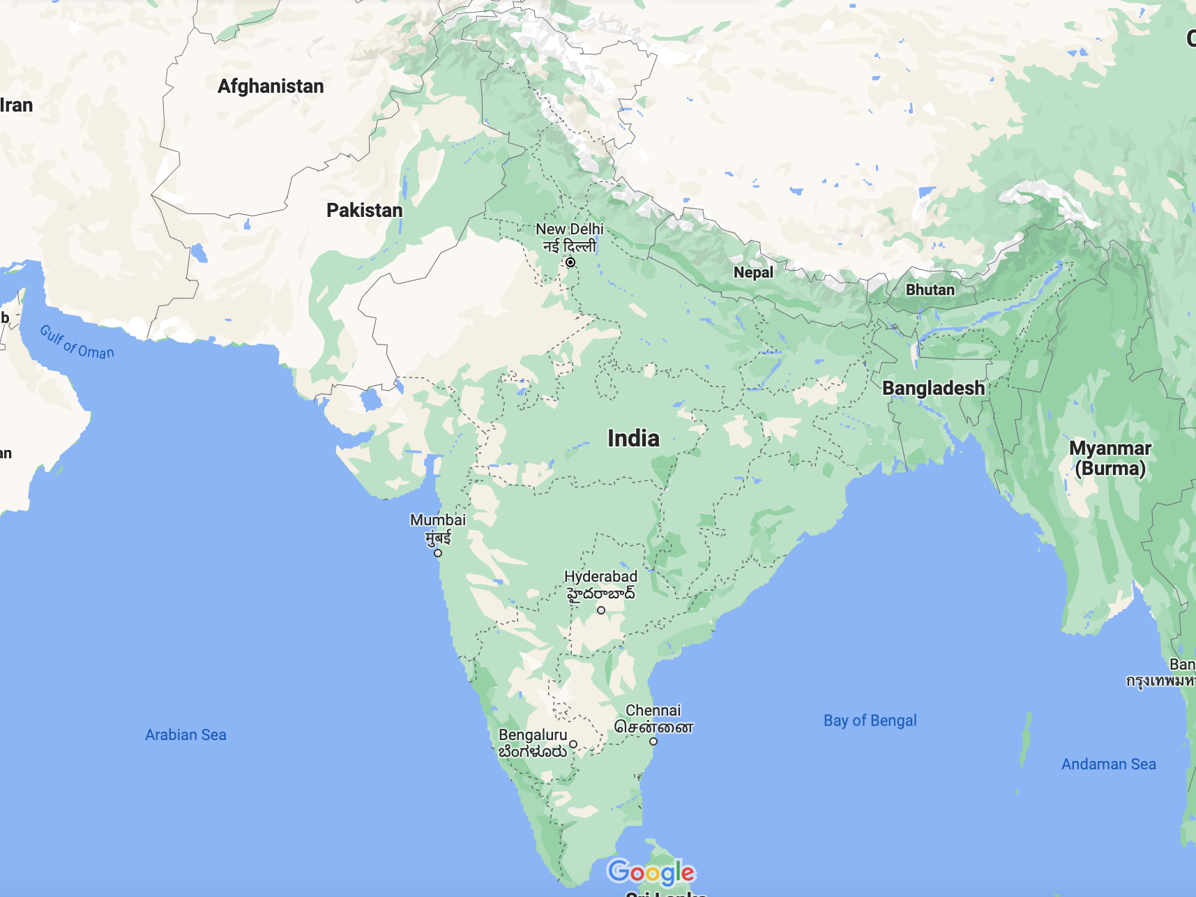 Map of India.